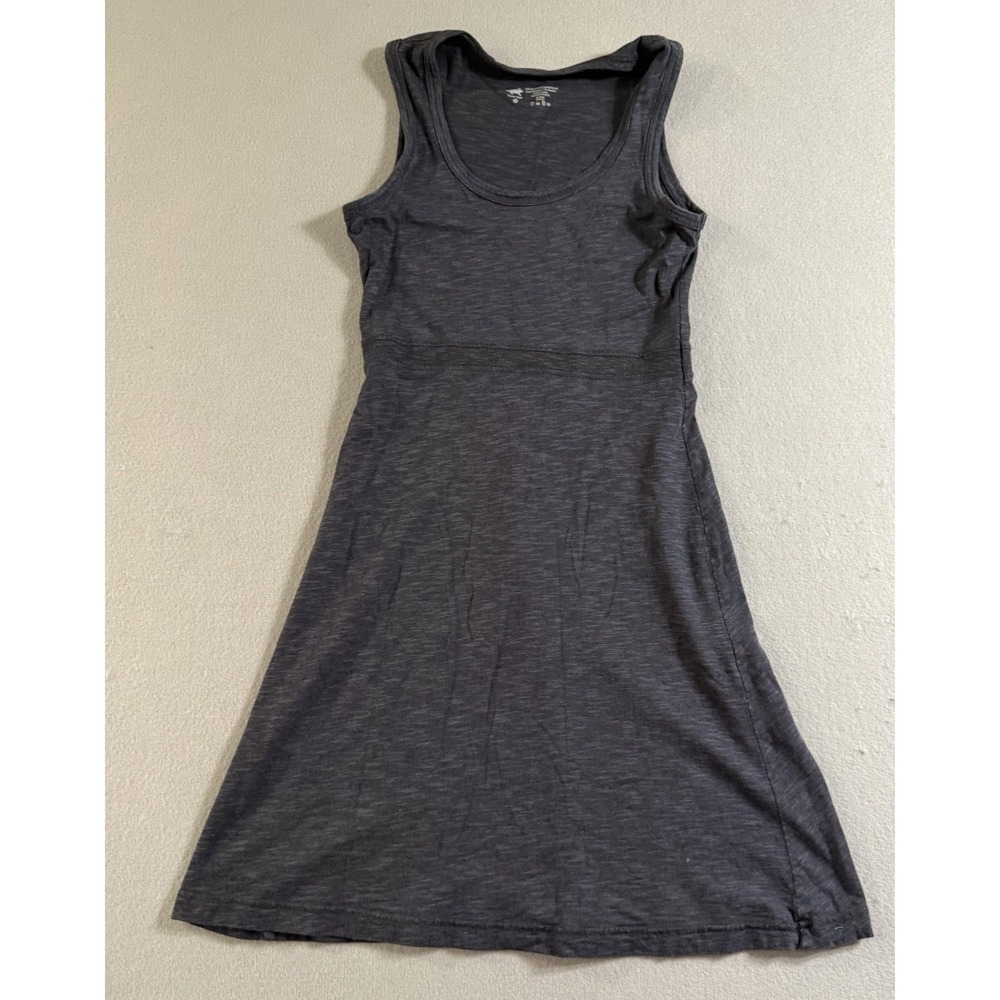 Horny Toad Tencel Tank Dress Womens XS Grey Midi Tank Organic Cotton Sleeveless